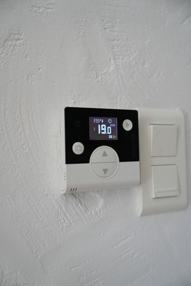 Thermostat de climatisation réglé sur 19 degrés